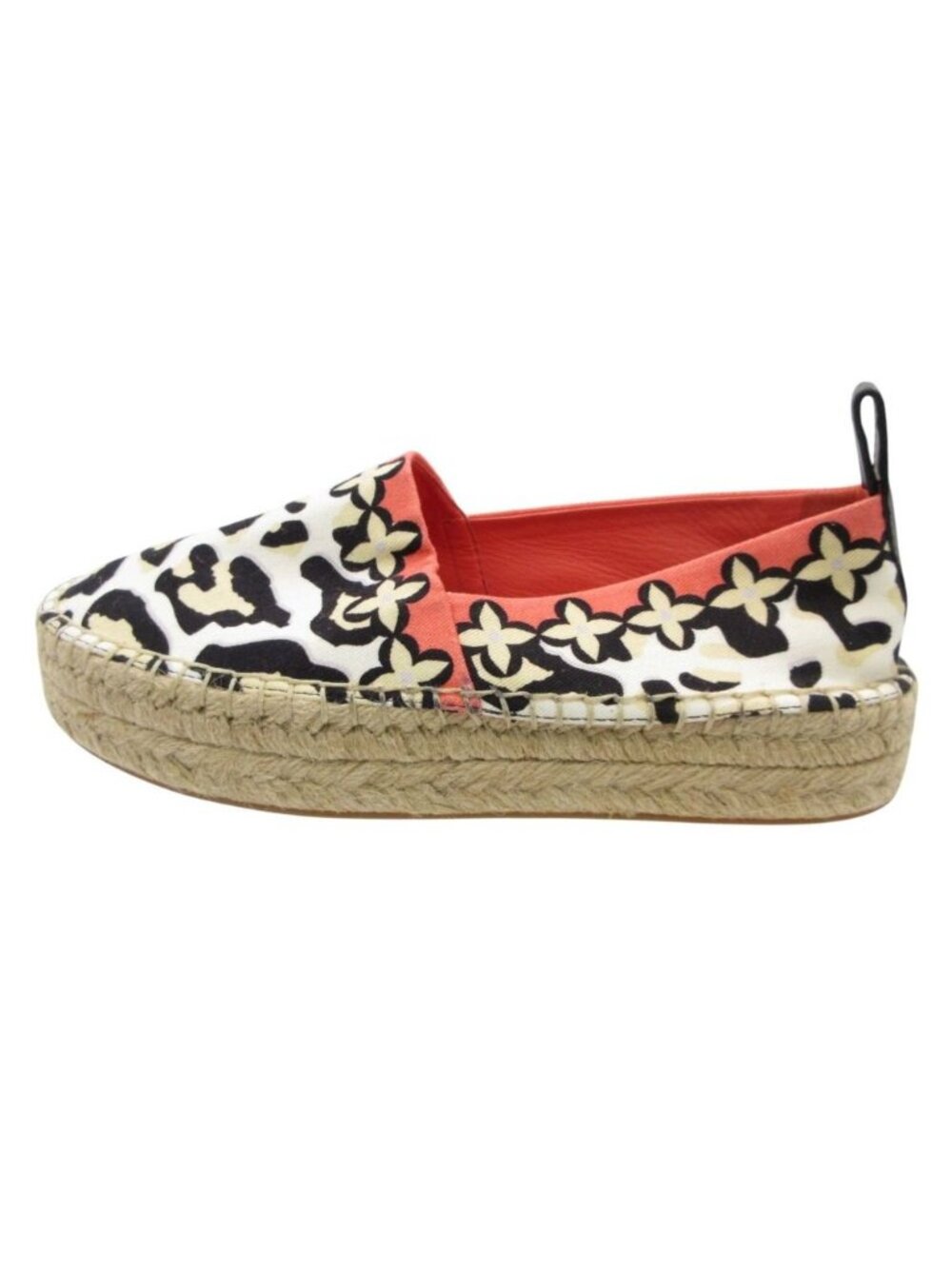 Louis Vuitton Slip on Flower Star Leopard Print Embossed LV Espadrilles
